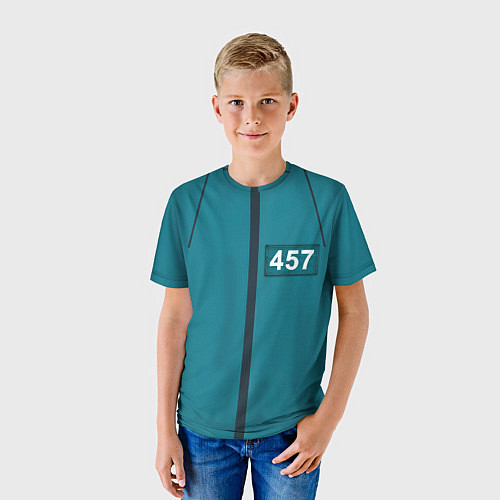 Детская футболка Форма игрока Игра в кальмара / 3D-принт – фото 3