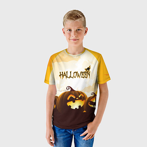 Детская футболка HALLOWEEN ХЭЛЛОУИН ТЫКВЫ / 3D-принт – фото 3