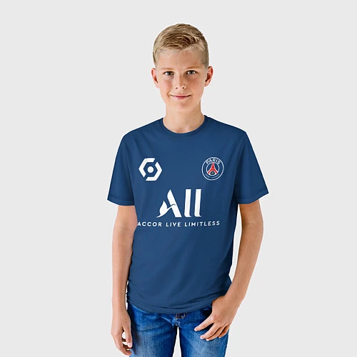Детская футболка Мбаппе ПСЖ форма 20212022 / 3D-принт – фото 3