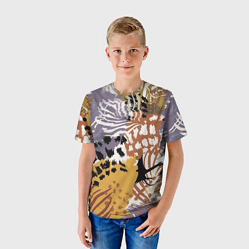 Детская футболка Зебра Пятнистая / 3D-принт – фото 3
