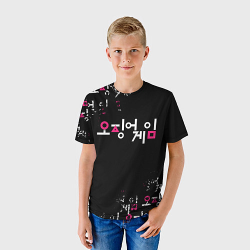 Детская футболка Игра в кальмара: Логотип / 3D-принт – фото 3
