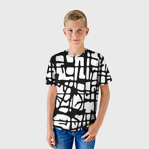 Детская футболка Черно-Белый мотив Cantabrigiensia, подходящий для / 3D-принт – фото 3