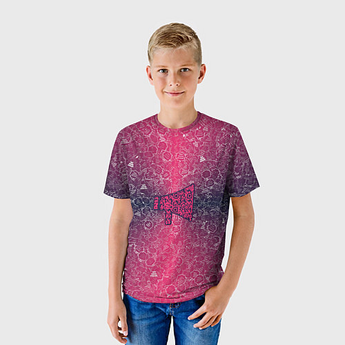 Детская футболка Мегафон на фоне АПВ 4 2 4 8 / 3D-принт – фото 3