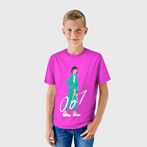 Детская футболка Игрок в кальмара 067 / 3D-принт – фото 3