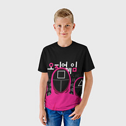 Футболка детская Игра в кальмара: Команда стражей, цвет: 3D-принт — фото 2
