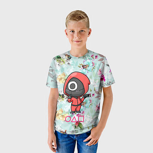 Детская футболка Игра в кальмара - охота за пчелкой / 3D-принт – фото 3