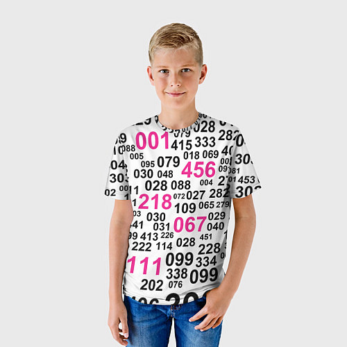 Детская футболка Игра в кальмара: номера игроков / 3D-принт – фото 3