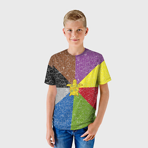 Детская футболка Черепаха на фоне АПВ 8 1 15 / 3D-принт – фото 3