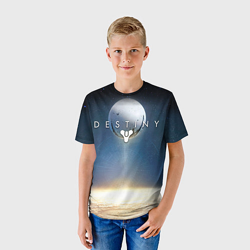 Детская футболка ДЕСТИНИ 2 ЗЕМЛЯ ПОД ЗАЩИТОЙ СТРАНИКА / 3D-принт – фото 3