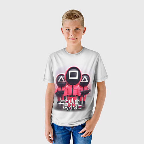 Детская футболка SQUID GAME СОТРУДНИКИ ИГРА В КАЛЬМАРА / 3D-принт – фото 3