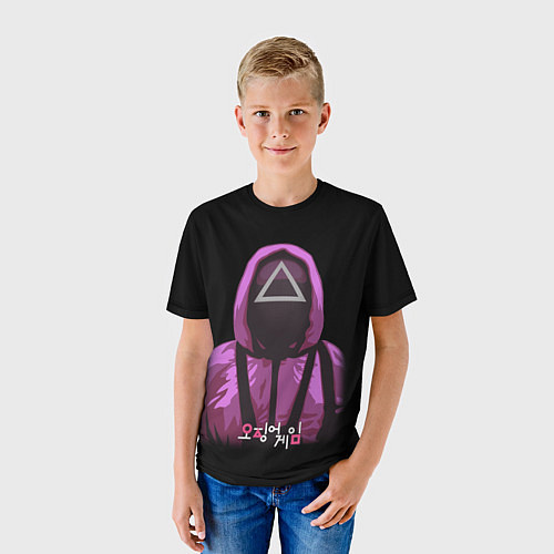 Детская футболка Squid Game Triangle Guy / 3D-принт – фото 3
