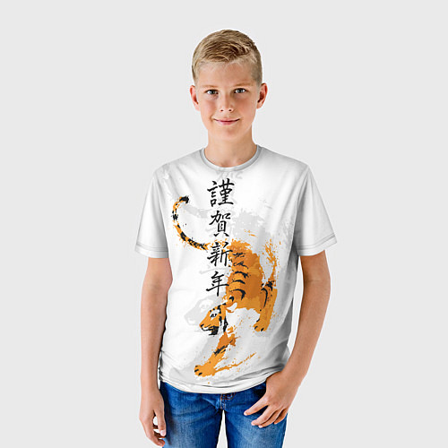 Детская футболка Китайский тигр / 3D-принт – фото 3