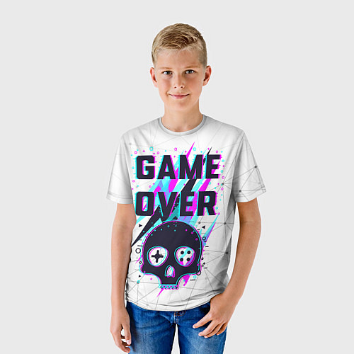 Детская футболка Game OVER - NEON 3D / 3D-принт – фото 3