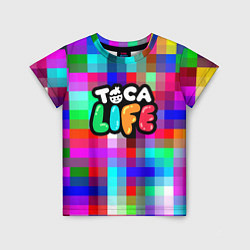 Футболка детская Toca Life: Pixels, цвет: 3D-принт