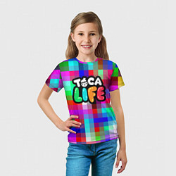 Футболка детская Toca Life: Pixels, цвет: 3D-принт — фото 2