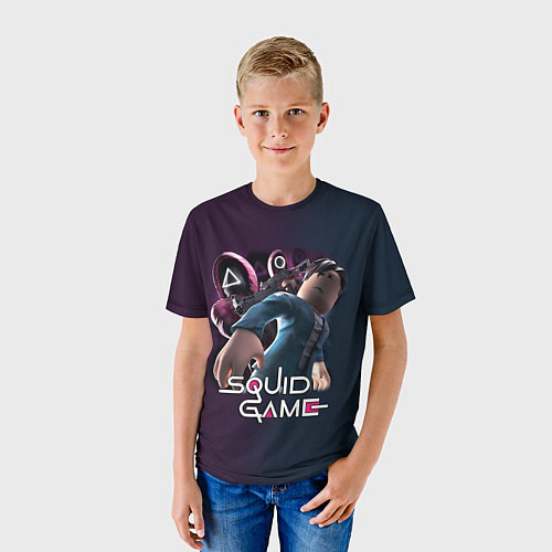 Детская футболка SQUID GAME ROBLOX 456 ИГРА В КАЛЬМАРА РОБЛОКС 456 / 3D-принт – фото 3