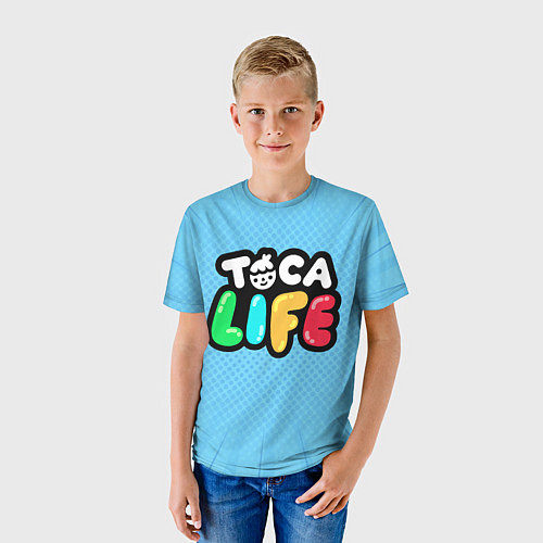 Детская футболка Toca Life: Logo / 3D-принт – фото 3