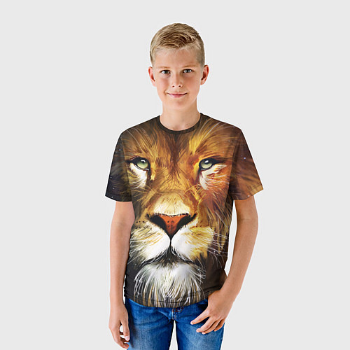 Детская футболка Лев царь зверей / 3D-принт – фото 3