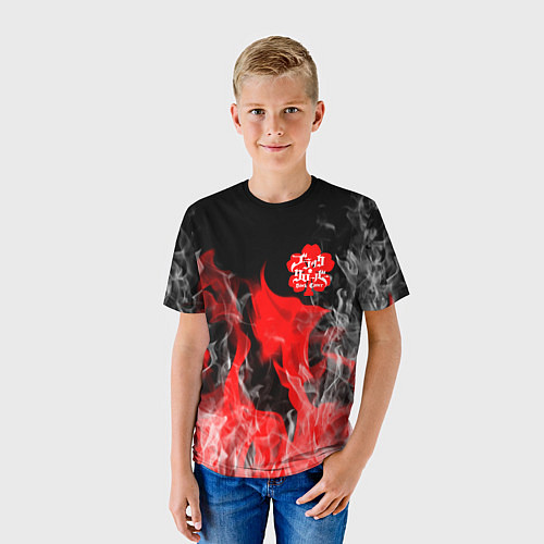 Детская футболка Чёрный клевер: Пламя / 3D-принт – фото 3