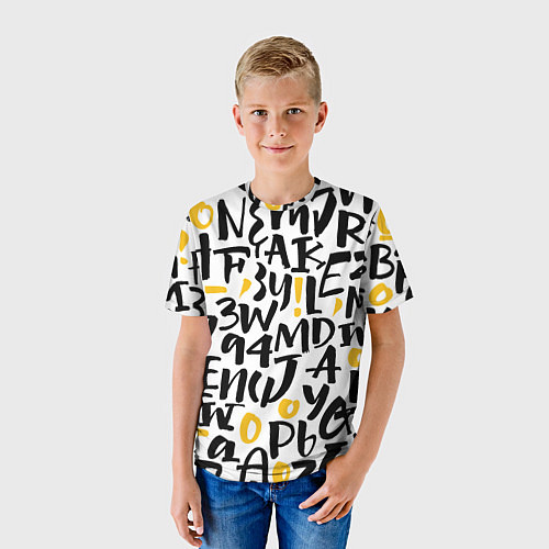 Детская футболка Буквенный бум / 3D-принт – фото 3