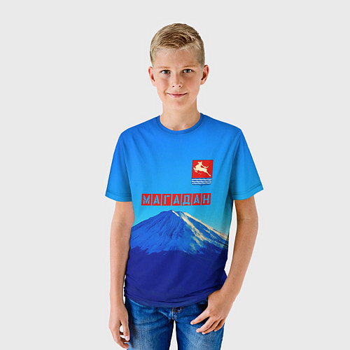 Детская футболка Магадан герб / 3D-принт – фото 3