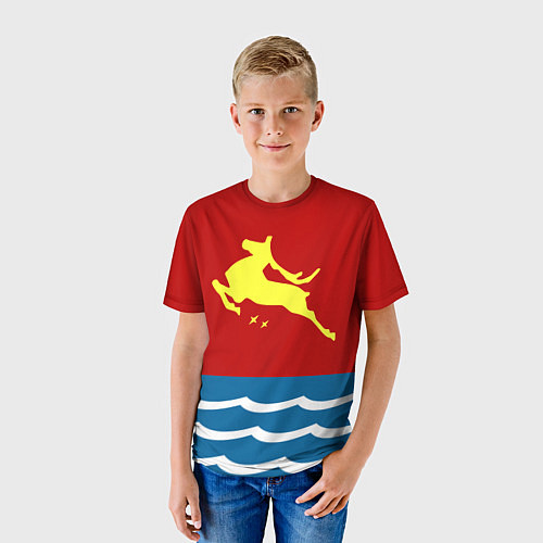 Детская футболка Герб Магадана / 3D-принт – фото 3