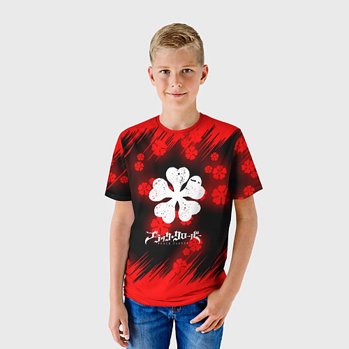 Детская футболка Чёрный клевер: Освещение / 3D-принт – фото 3