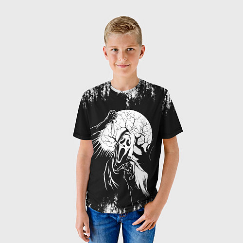 Детская футболка Крик Хэллоуин Хоррор Scream Halloween / 3D-принт – фото 3