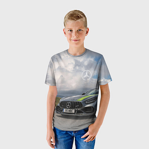 Детская футболка Mercedes V8 Biturbo Racing Team AMG / 3D-принт – фото 3
