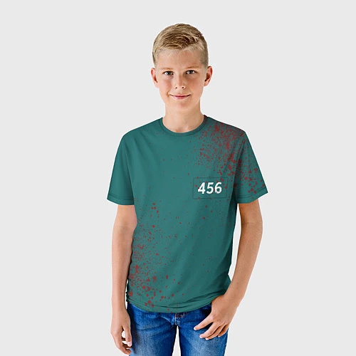 Детская футболка Игра в кальмара: Персонаж 456 / 3D-принт – фото 3