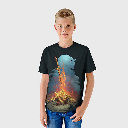 Детская футболка Witcher 3 костер / 3D-принт – фото 3