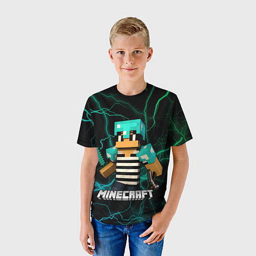Детская футболка Minecraft молнии / 3D-принт – фото 3