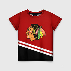 Футболка детская Chicago Blackhawks, NHL, цвет: 3D-принт