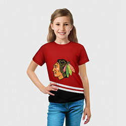 Футболка детская Chicago Blackhawks, NHL, цвет: 3D-принт — фото 2