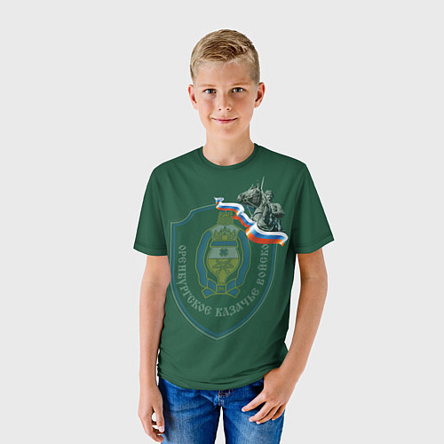 Детская футболка Оренбургское казачество 3D Эмблема и герб РФ / 3D-принт – фото 3