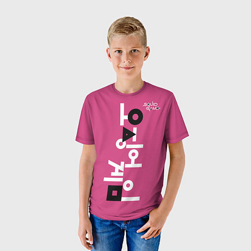 Детская футболка Игра в кальмара: логотип / 3D-принт – фото 3