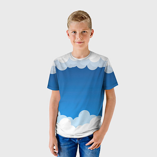 Детская футболка Полёт в облаках / 3D-принт – фото 3