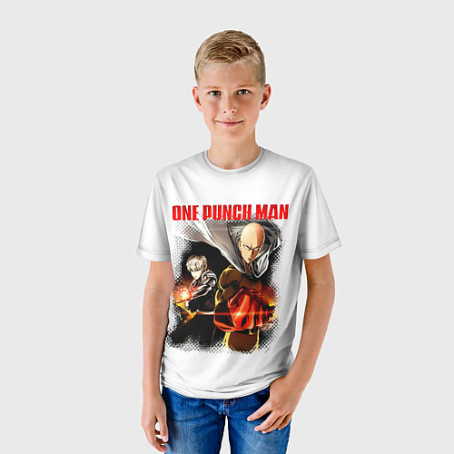 Детская футболка Сайтама и Генос One Punch-Man / 3D-принт – фото 3