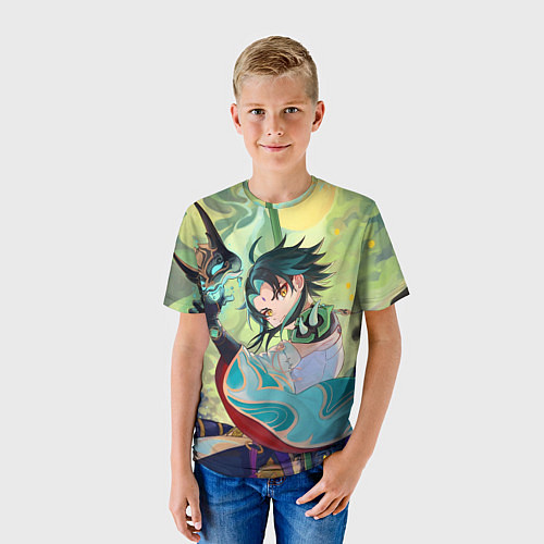 Детская футболка Xiao Сяо Genshin Impact / 3D-принт – фото 3