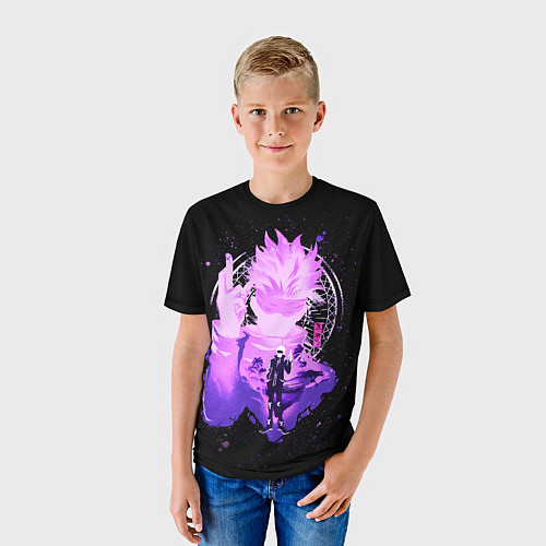 Детская футболка Магическая битва: Сатору Годжо / 3D-принт – фото 3