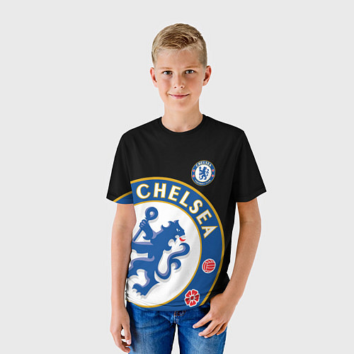 Детская футболка ЧЕЛСИ CHELSEA BIG LOGO / 3D-принт – фото 3