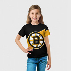 Футболка детская Бостон Брюинз, Boston Bruins, цвет: 3D-принт — фото 2