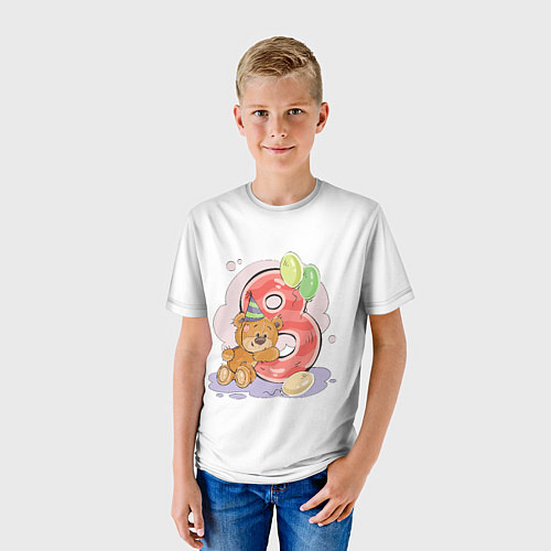 Детская футболка С днем рождения 8 месяц / 3D-принт – фото 3