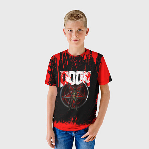 Детская футболка DOOMGIRL спина / 3D-принт – фото 3