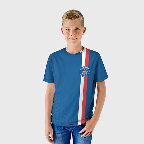 Детская футболка PSG SPORT STRIPES UNIFORM / 3D-принт – фото 3