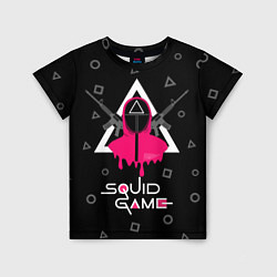Футболка детская Squid game: guard with M-16, цвет: 3D-принт