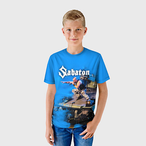 Детская футболка Йоаким Броден на танке Sabaton / 3D-принт – фото 3