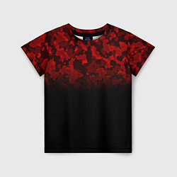 Футболка детская BLACK RED CAMO RED MILLITARY, цвет: 3D-принт