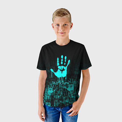 Детская футболка WE KNOW NEON LOGO / 3D-принт – фото 3