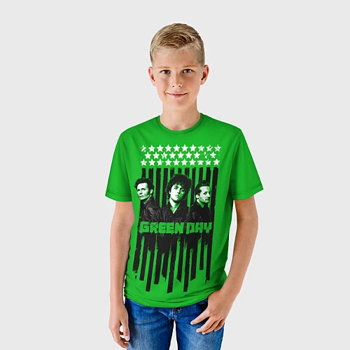 Детская футболка Green day is here / 3D-принт – фото 3